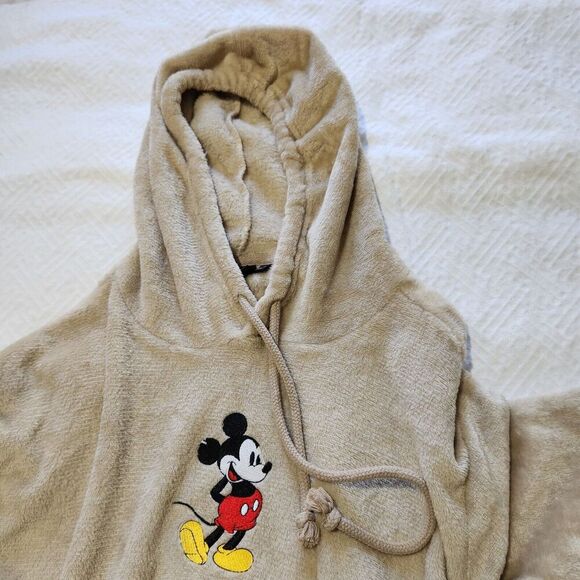 Mickey Mouse Sweater Size Small/Medium Natural Color Hooded Super Soft - Picture 8 of 14